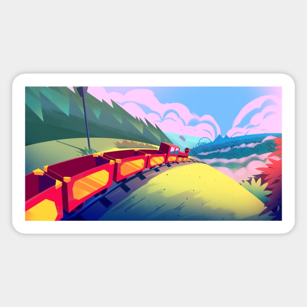 Train Adventure Sticker by sythelum
